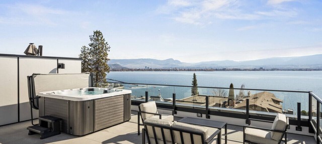 Chic West Kelowna Escape: Hot Tub & Water Views in West Kelowna