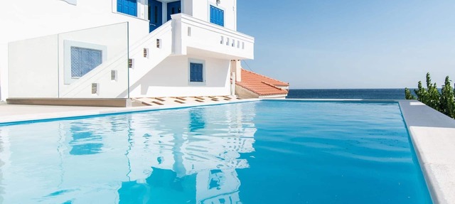 Dazzling Samos Beachfront Villa | Villa Elysian Skies | Panoramic Sea Views |. in Samos