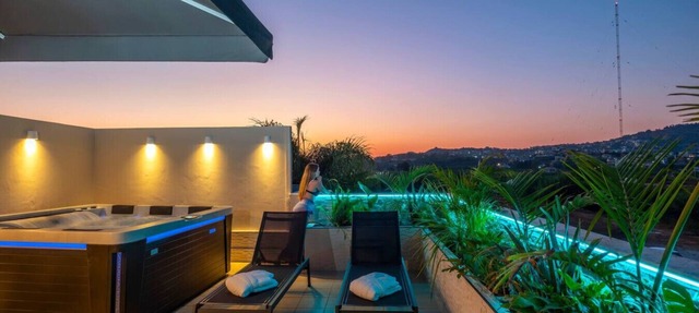 Delight Residences - K5 | Rooftop Jacuzzi in Souda