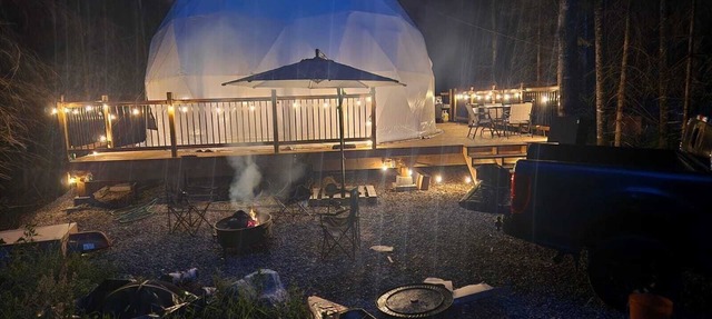 Lotus Glamping Dome 1 in Gracefield