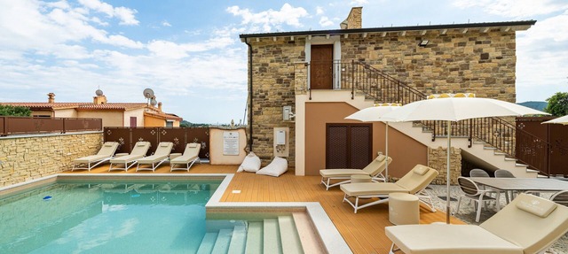 Luxurious Holiday Home with Terrace, Wi-Fi, Air Conditioning & Pool; Parking Available, Smaller Pets Allowed in Domus de Maria