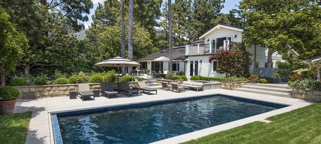 Montecito Summer Resort Estate Pool, Koi Pond in Montecito