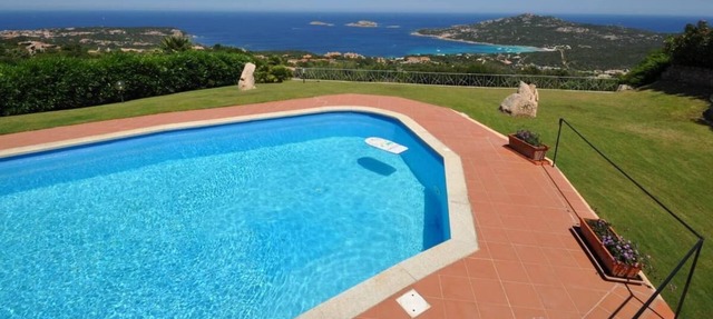 Private villa with swimming pool and sea views in Arzachena