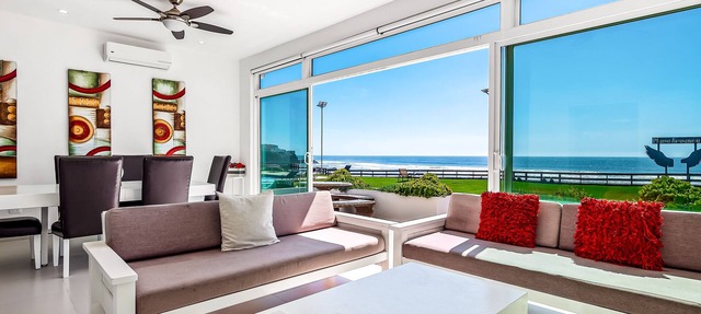 Serene dog-friendly villa with impressive views, outdoor pool, private patio, AC in Rosarito