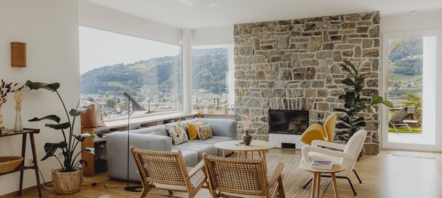 Spacious mid-century style villa with views over Bressanone and private hot tub in Brixen