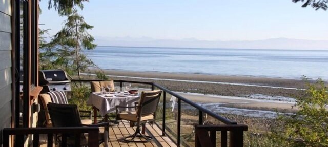 Spectacular ocean side experience at this stunning 1 bdm home, Qualicum Bay in Qualicum Beach