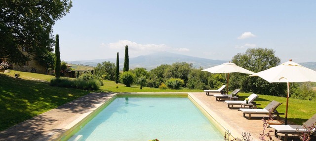 Unique view 3 bdr villa with pool & A/C in Pienza | Oriolo in Monticchiello