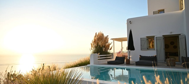 Villa Santa Andrea with a fantastic 180 degree sea view in Mykonos
